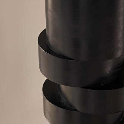 Adam 45cm Table Lamp Base - Jet Black Mango Wood - Laura James 