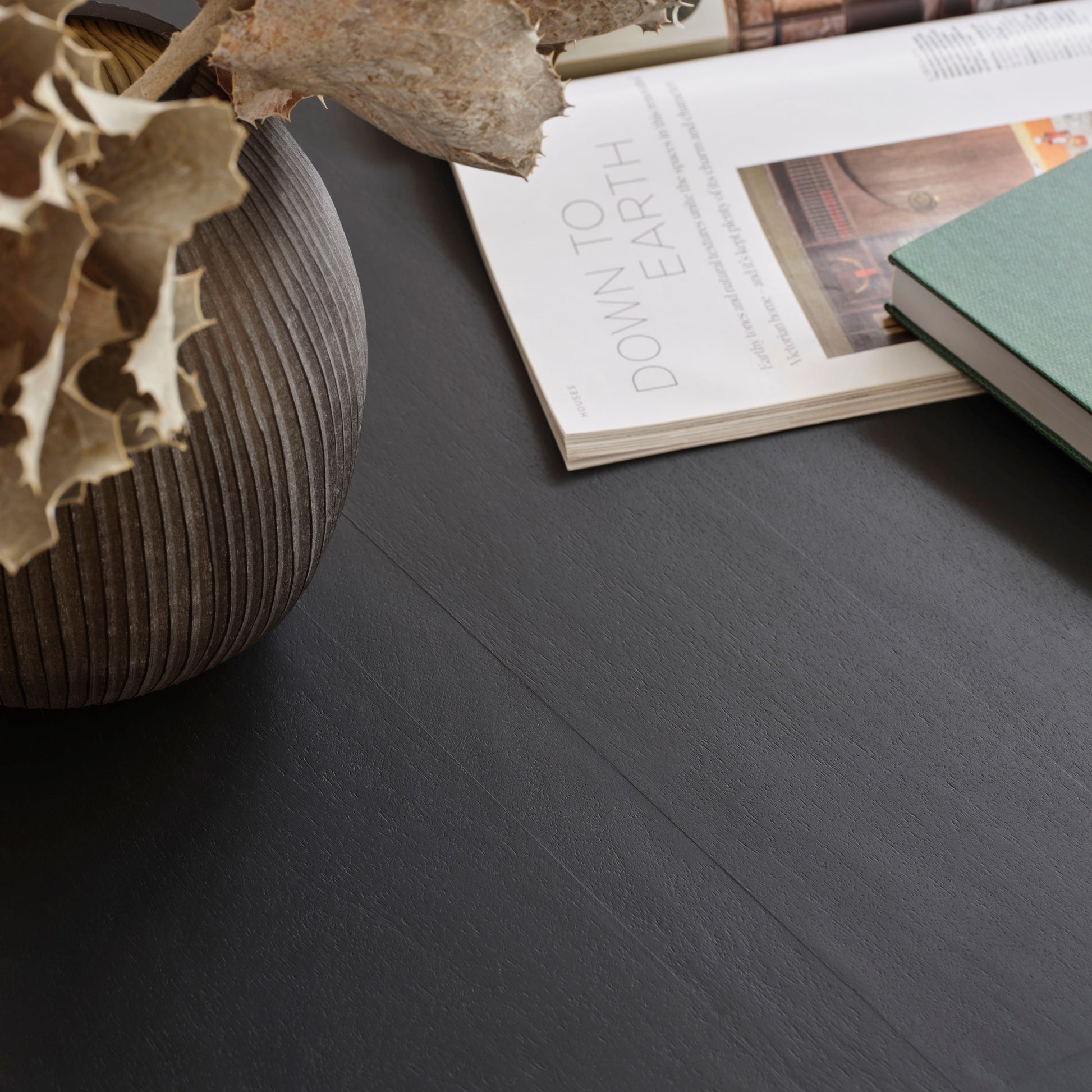 Adam 135cm Jet Black Mango Wood Round Dining Table - Laura James 