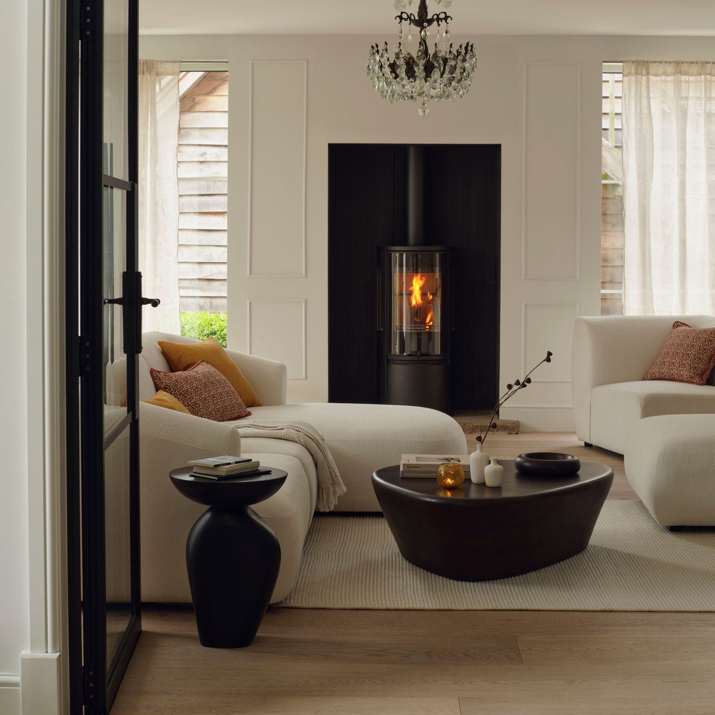 Alder 35cm Coffee Brown Mango Wood Side Table - Laura James 
