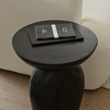 Alder 35cm Coffee Brown Mango Wood Side Table - Laura James 