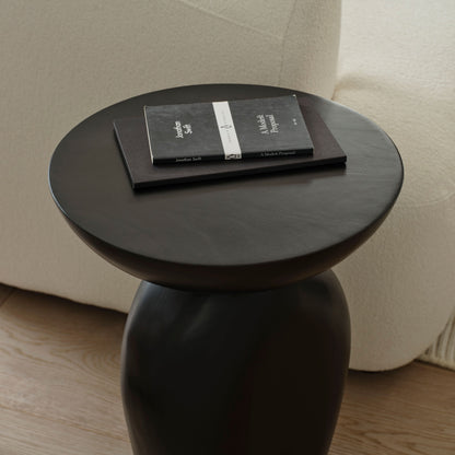 Alder 35cm Coffee Brown Mango Wood Side Table - Laura James 