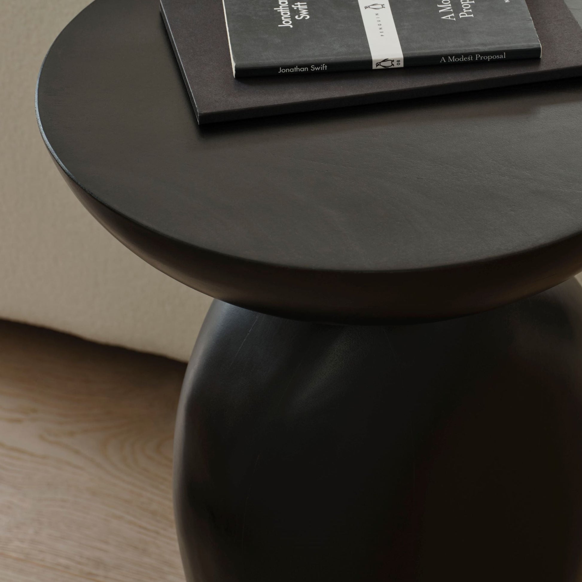 Alder 35cm Coffee Brown Mango Wood Side Table - Laura James 