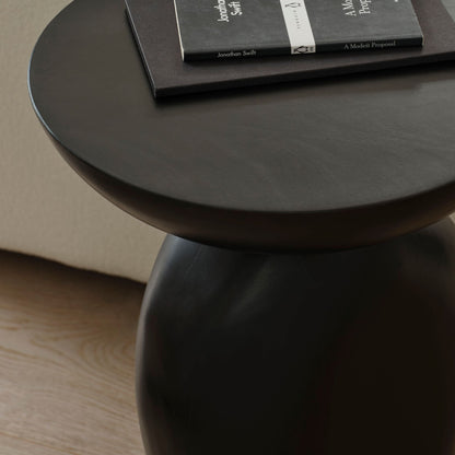 Alder 35cm Coffee Brown Mango Wood Side Table - Laura James 