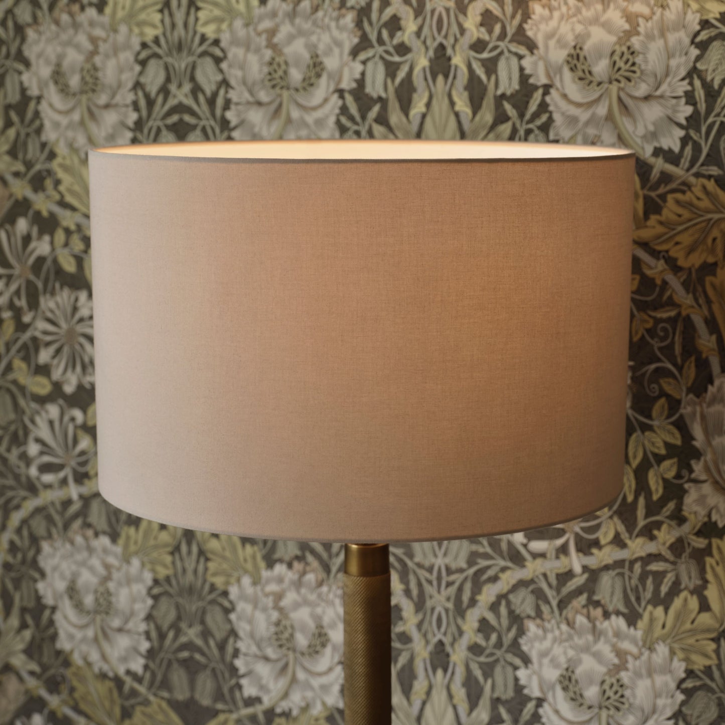 Alderton 45cm Cotton Drum Lamp Shade - Taupe