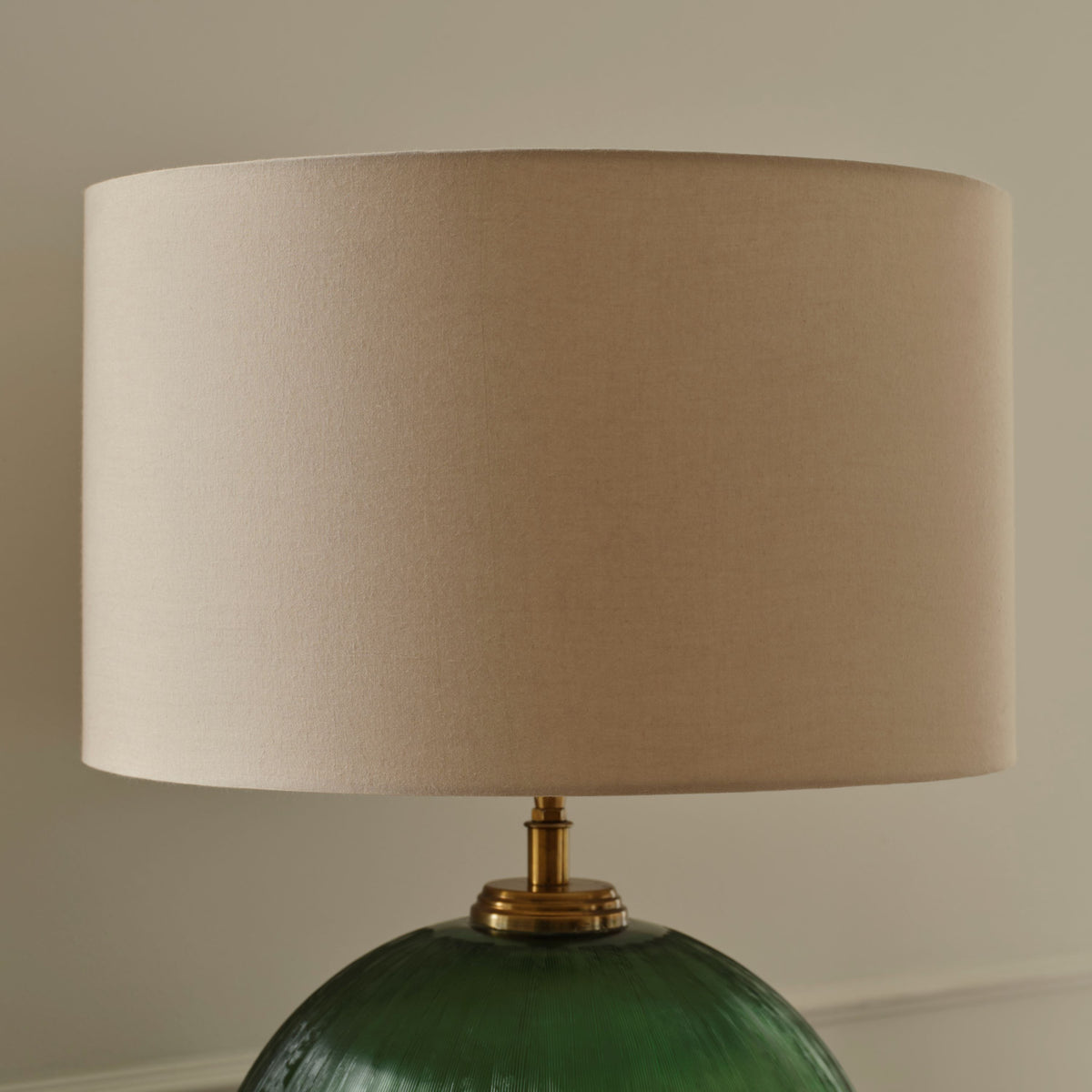 Alderton 40cm Cotton Lamp Shade - Taupe - Laura James 