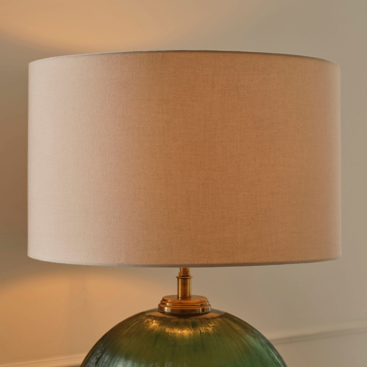 Alderton 40cm Cotton Lamp Shade - Taupe - Laura James 