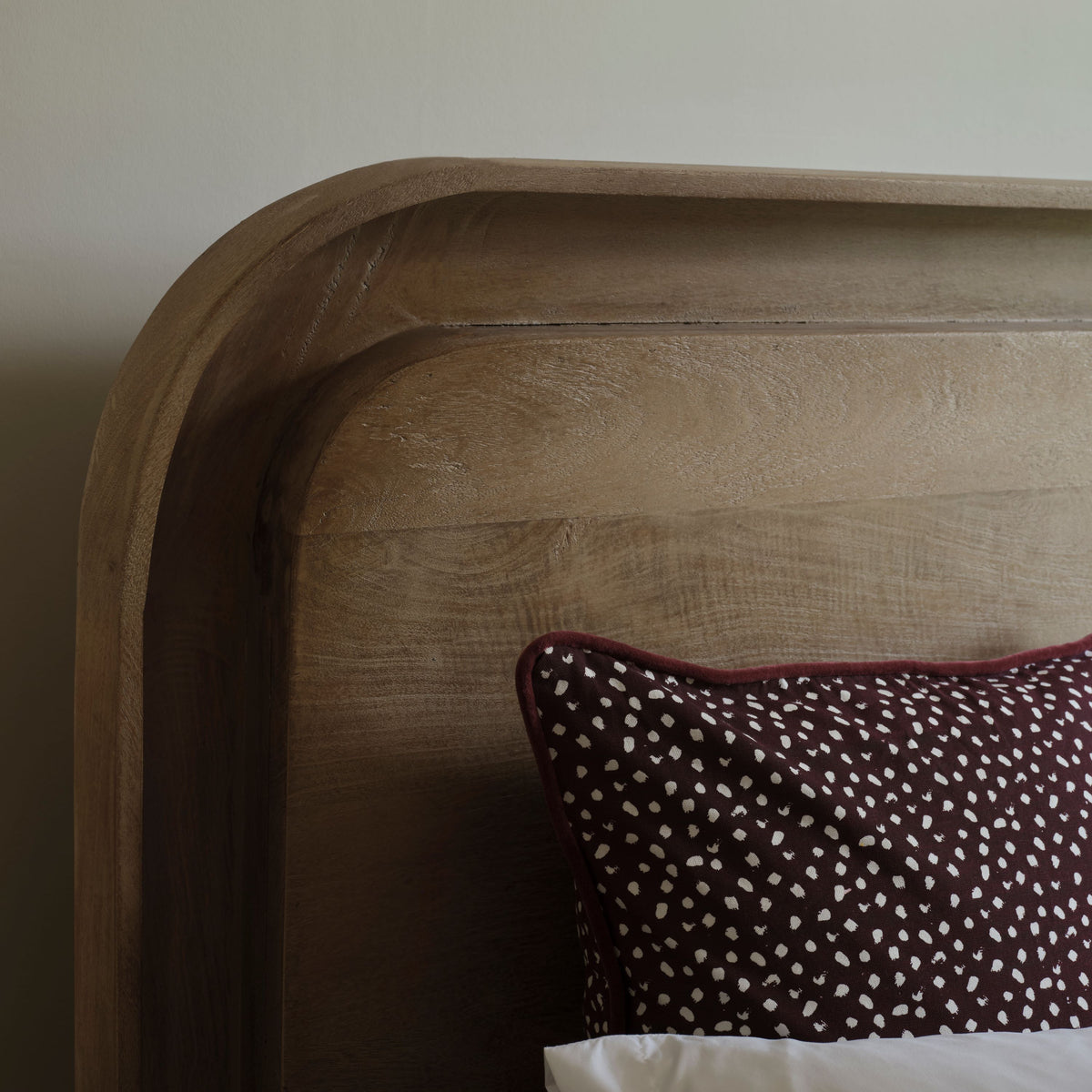 Asha King Bed Frame - Almond Brown Mango Wood - Laura James 