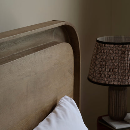 Asha Double Bed Frame - Almond Brown Mango Wood - Laura James 