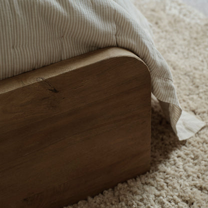 Asha King Bed Frame - Almond Brown Mango Wood - Laura James 