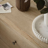 Colton 75cm 3 Drawer Chest of Drawers - Chalked Mango Wood & Travertine -Laura James 