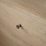 Colton 75cm 3 Drawer Chest of Drawers - Chalked Mango Wood & Travertine -Laura James 