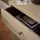 Colton 75cm 3 Drawer Chest of Drawers - Chalked Mango Wood & Travertine -Laura James 