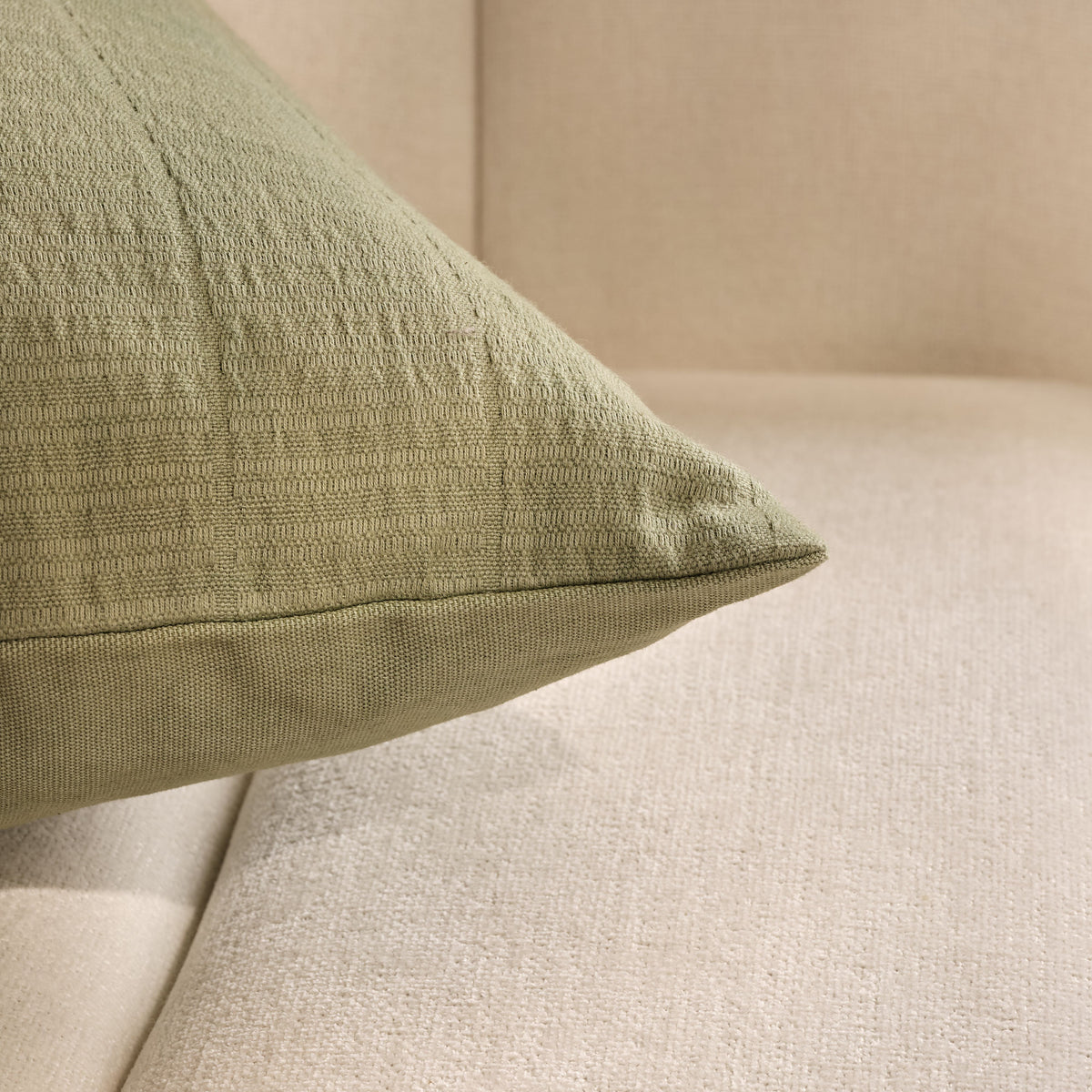 Holbeton 35x55cm Cushion Cover - Olive Green Geometric