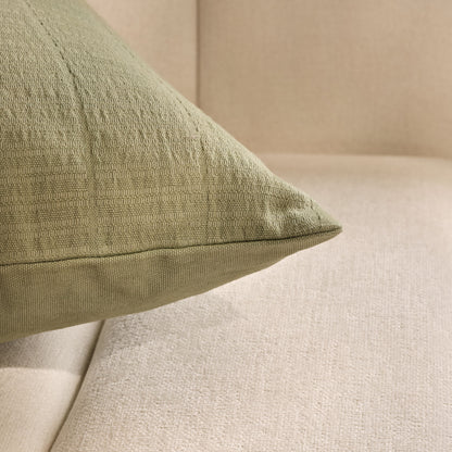 Holbeton 35x55cm Cushion Cover - Olive Green Geometric