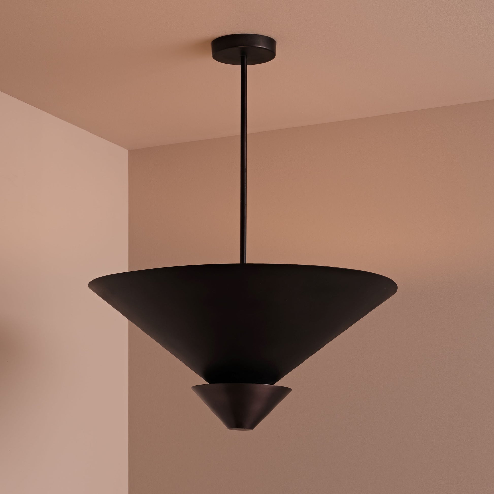 Brockhill 40cm Metal Pendant Light - Midnight Bronze - Laura James 