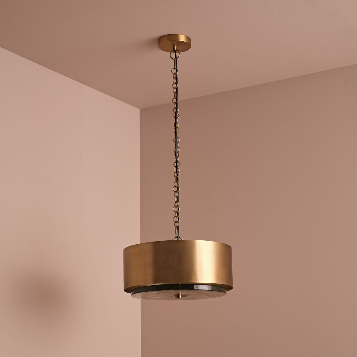Elterwater 41cm Metal Pendant Light - Heirloom Brass - Laura James 