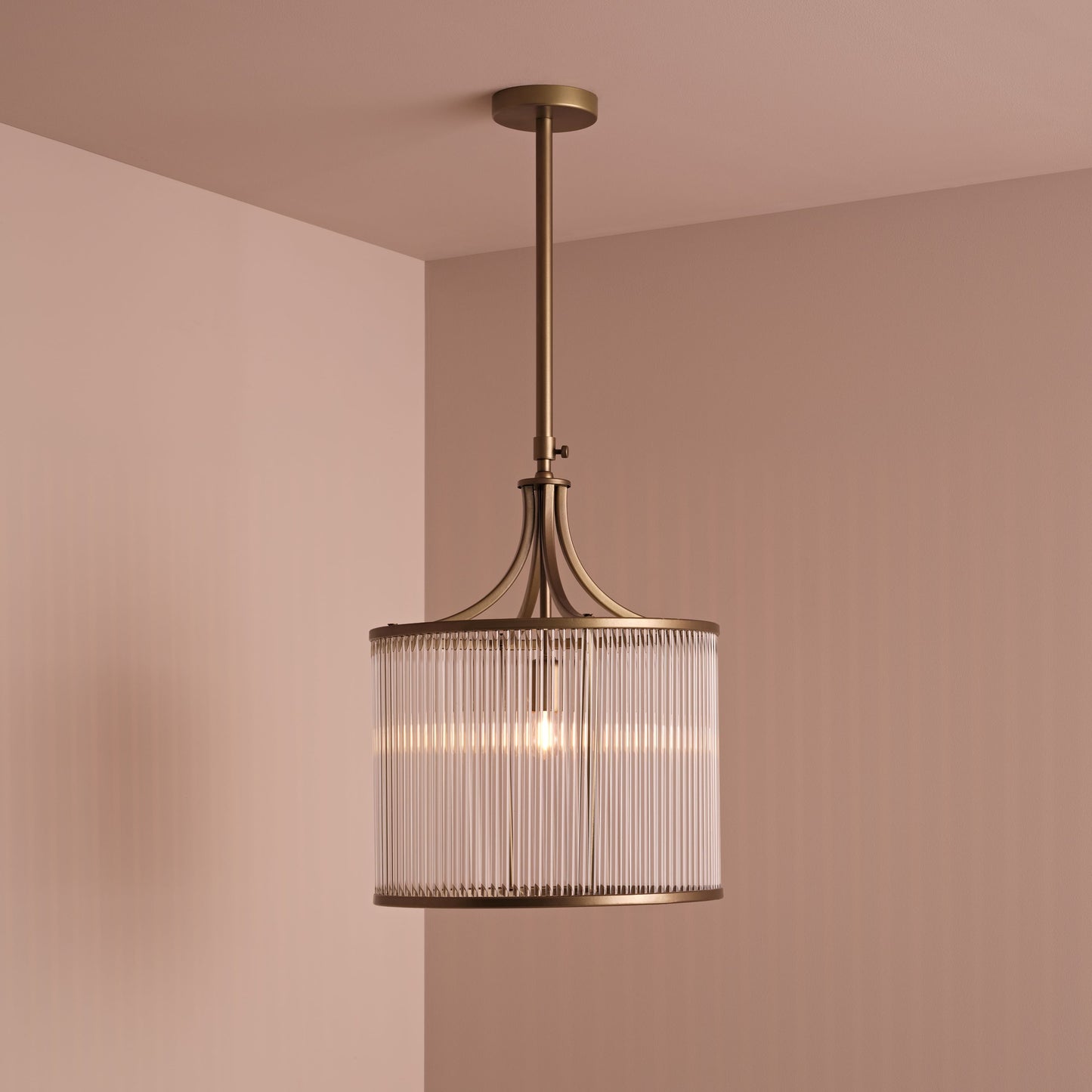 Richmond 40cm Glass Chandelier - Patina Gold - Laura James 
