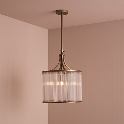 Richmond 40cm Glass Chandelier - Patina Gold - Laura James 