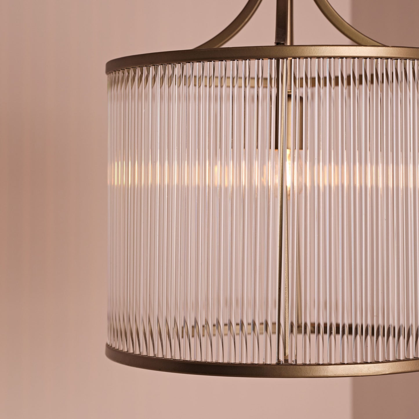 Richmond 40cm Glass Chandelier - Patina Gold - Laura James 
