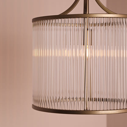 Richmond 40cm Glass Chandelier - Patina Gold - Laura James 