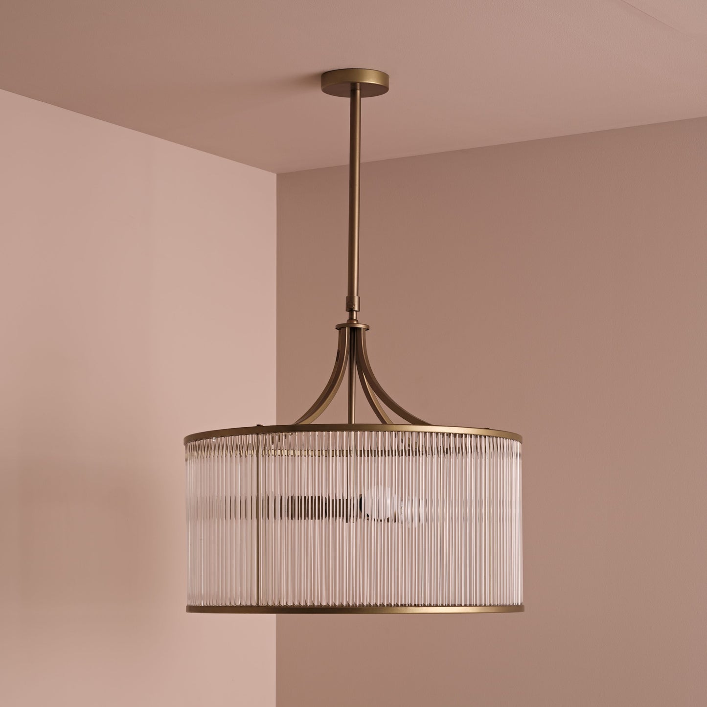 Richmond 60cm Glass Chandelier - Patina Gold - Laura James 