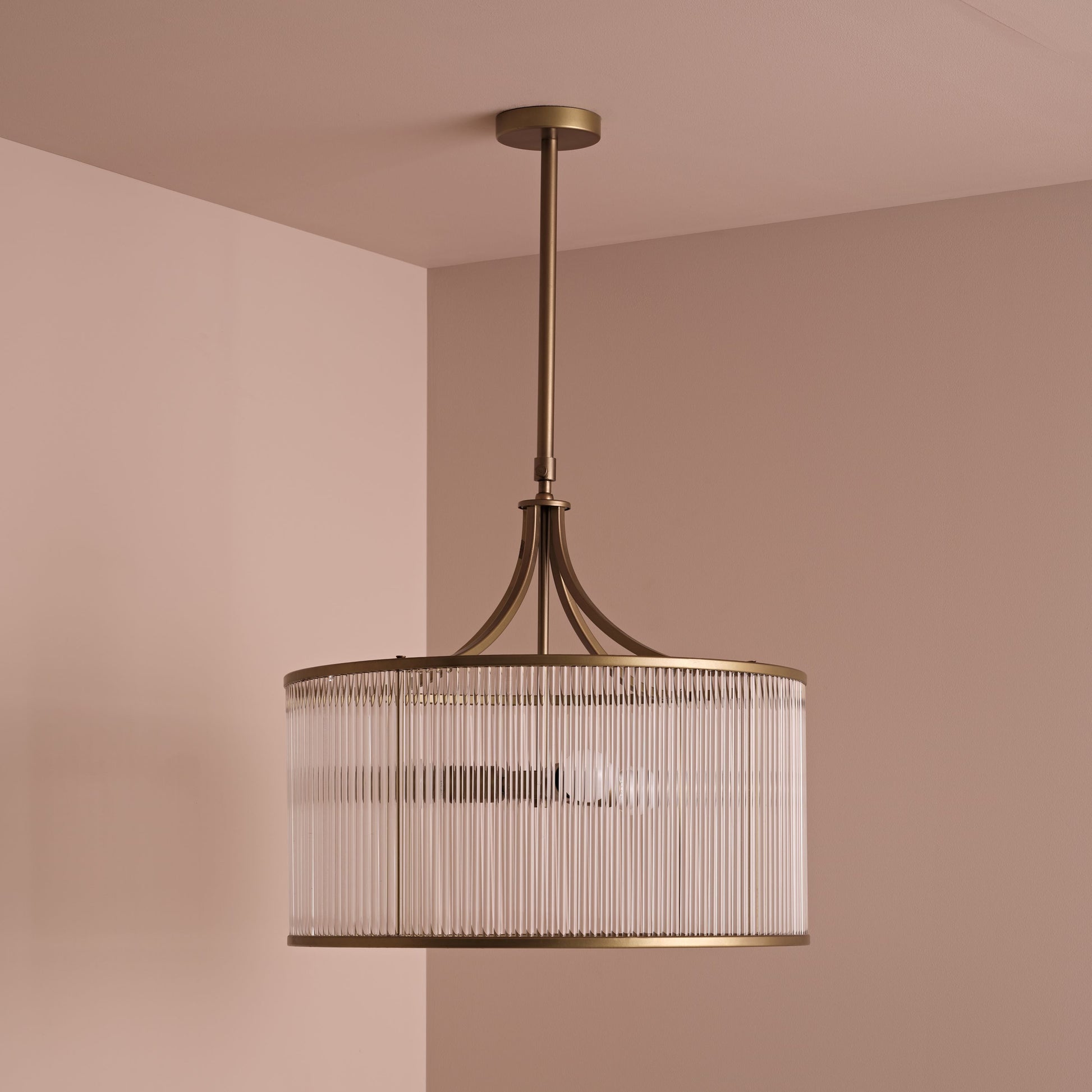 Richmond 60cm Glass Chandelier - Patina Gold - Laura James 
