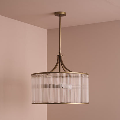 Richmond 60cm Glass Chandelier - Patina Gold - Laura James 
