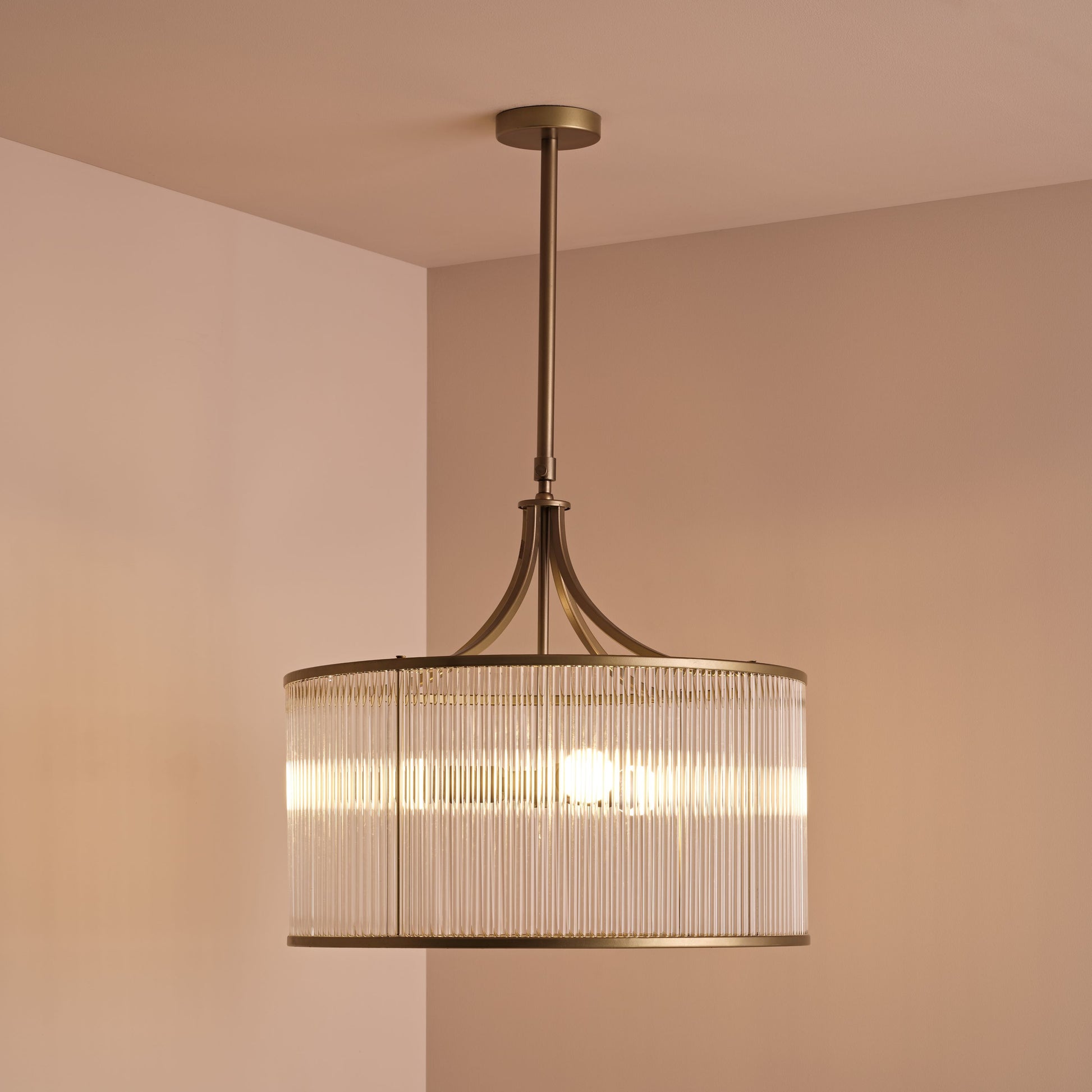 Richmond 60cm Glass Chandelier - Patina Gold - Laura James 