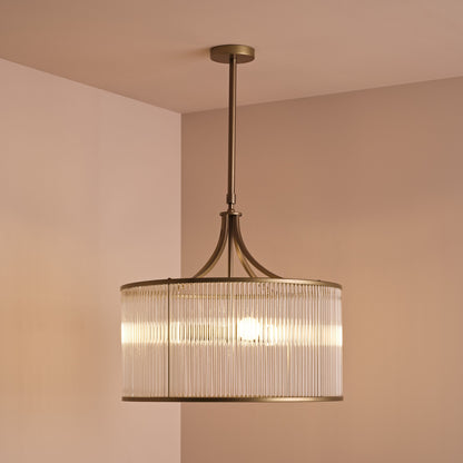 Richmond 60cm Glass Chandelier - Patina Gold - Laura James 