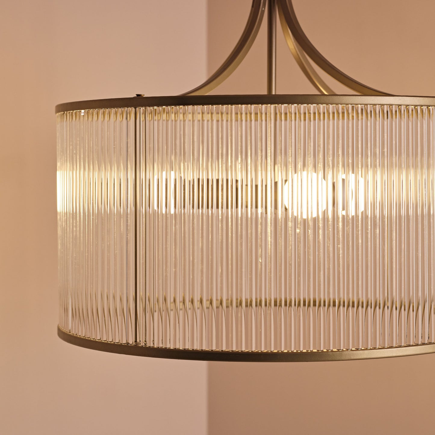 Richmond 60cm Glass Chandelier - Patina Gold - Laura James 
