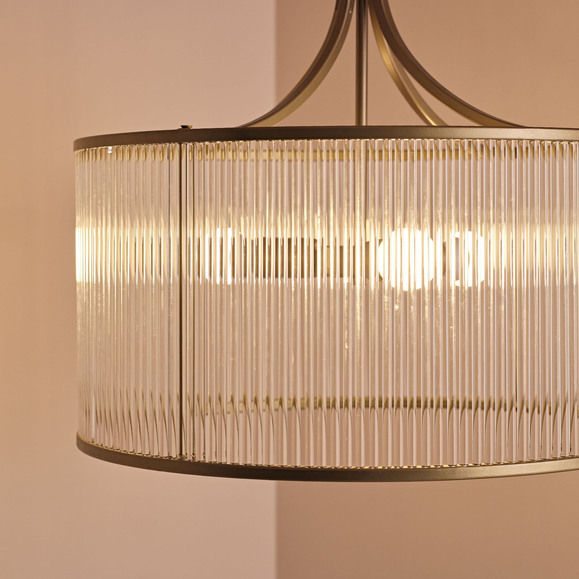 Richmond 60cm Glass Chandelier - Patina Gold - Laura James 