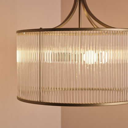Richmond 60cm Glass Chandelier - Patina Gold - Laura James 