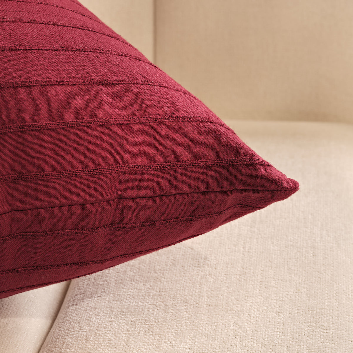 Ludbrook 57x57cm Cushion Cover - Burgundy Red