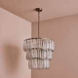 Lussington 89cm Glass Chandelier - Gold - Laura James 