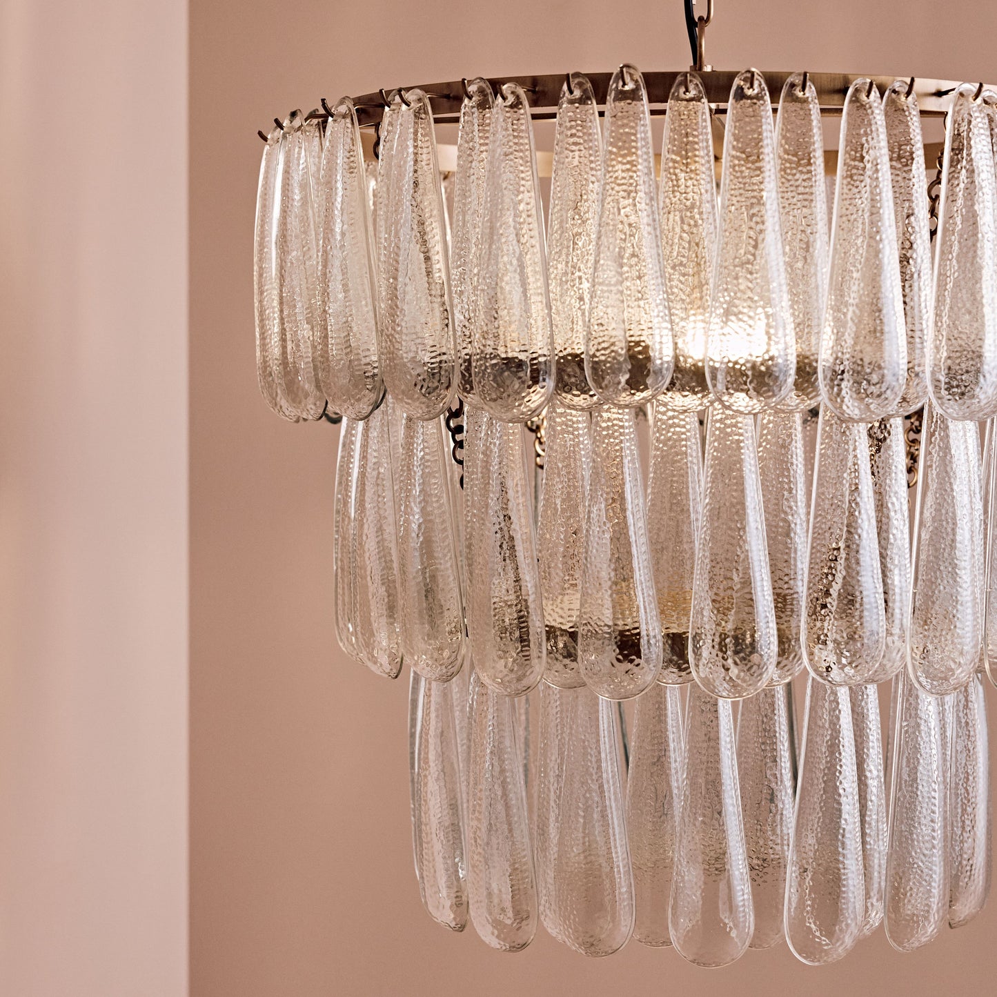 Lussington 89cm Glass Chandelier - Gold - Laura James 