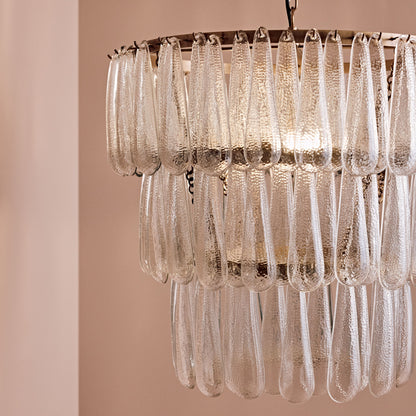 Lussington 89cm Glass Chandelier - Gold - Laura James 