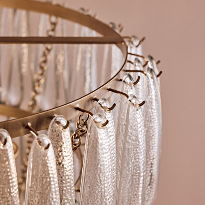 Lussington 89cm Glass Chandelier - Gold - Laura James 