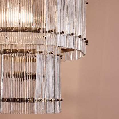 Orleton 56cm Double Layer Chandelier - Heirloom Brass - Laura James 