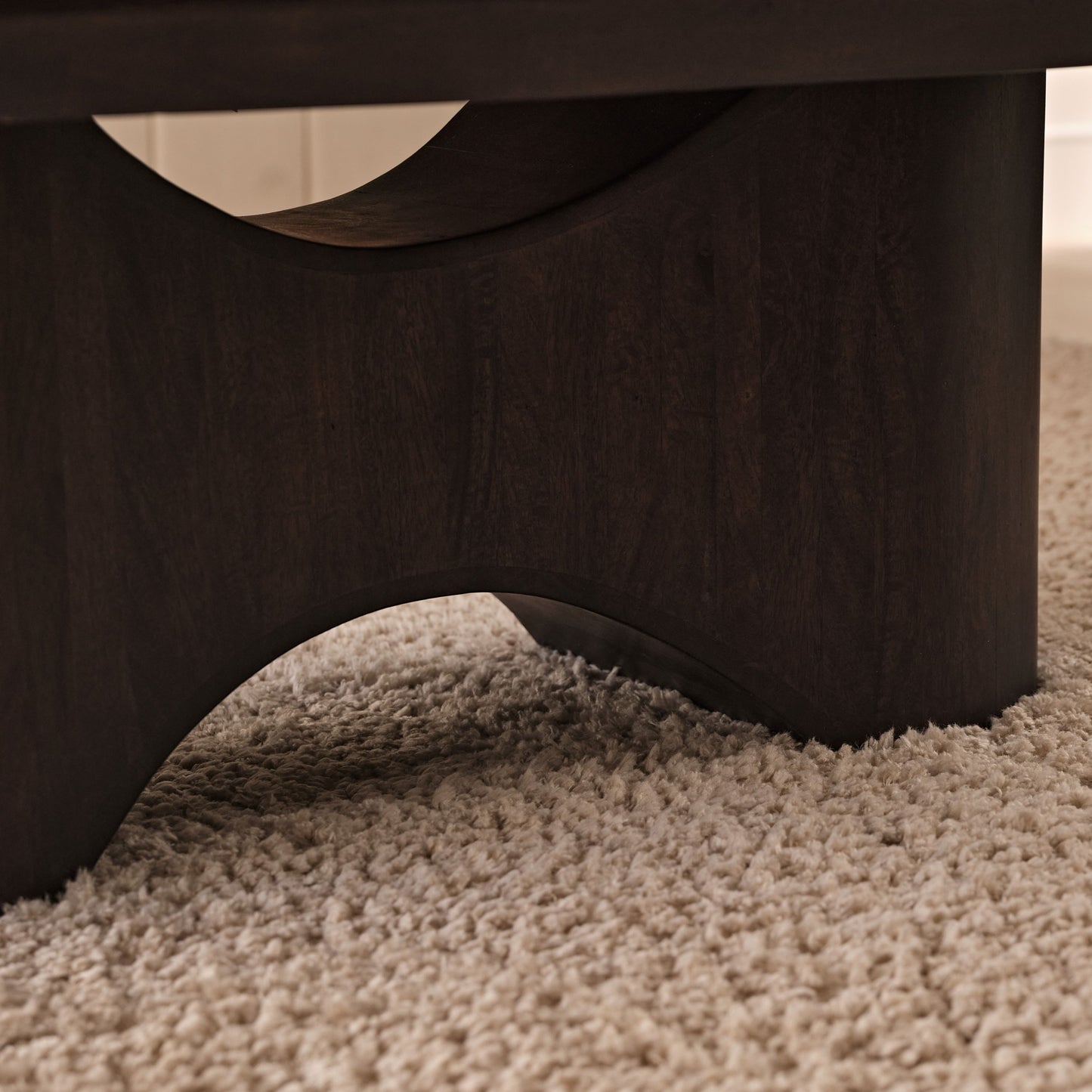 Octavia 120cm Oval Coffee Brown Mango Wood Coffee Table - Laura James 