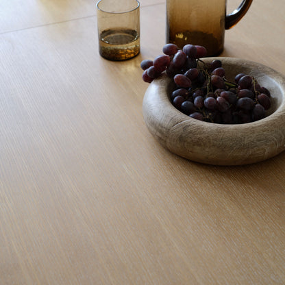 Olivia 160-240cm Whitewash Oak Dining Table Set - 6 Seater - Archer Soft Beige Dining Chairs - Whitewash Legs - Laura James 