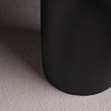 Sorrell Jet Black Mango Wood & White Marble Round Side Table - Laura James 