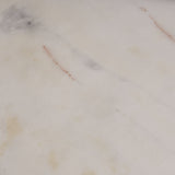 Sorrell Jet Black Mango Wood & White Marble Round Side Table - Laura James 