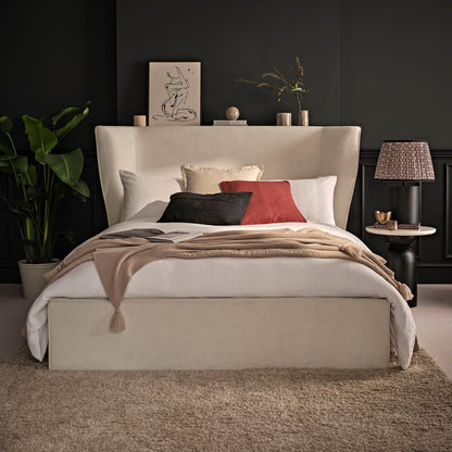 Torin Double Ottoman Bed - Oyster White - Laura James 