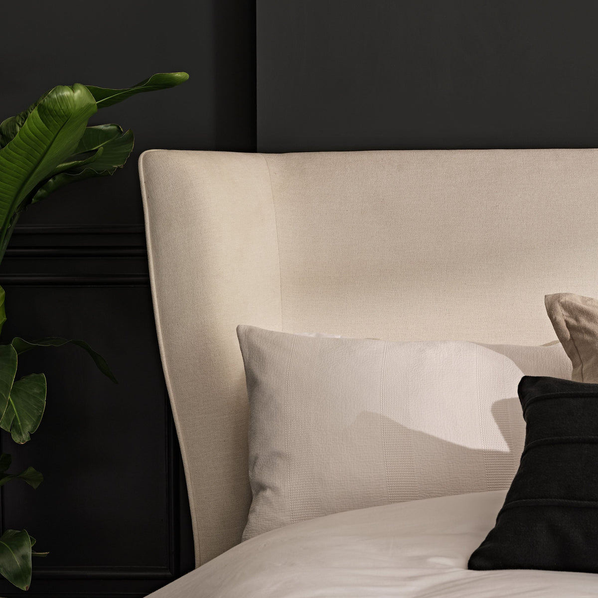 Torin King Ottoman Bed - Oyster White - Laura James 