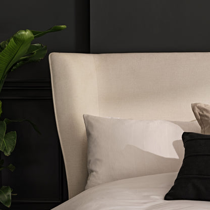Torin King Ottoman Bed - Oyster White - Laura James 