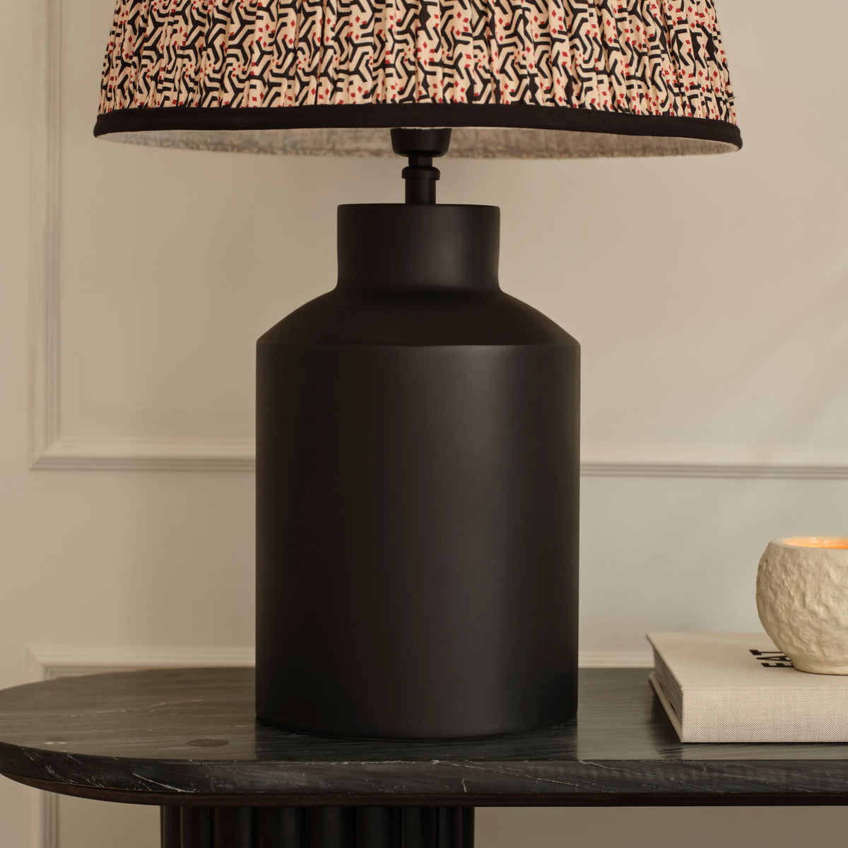 Ashbrook 32cm Table Lamp Base - Matte Black - Laura James 