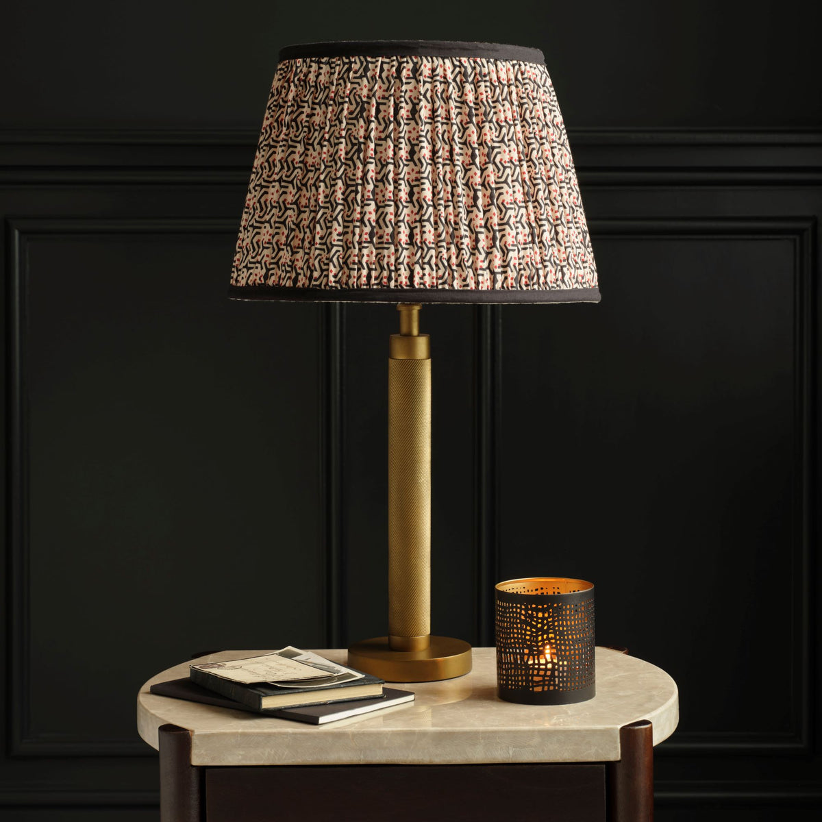 Welham 36cm Metal Table Lamp Base - Patina Gold - Laura James 