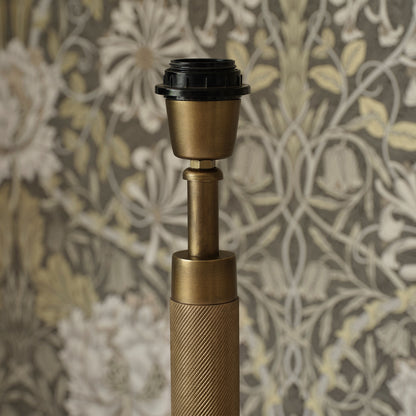 Welham 132cm Metal Floor Lamp Base - Patina Gold - Laura James 