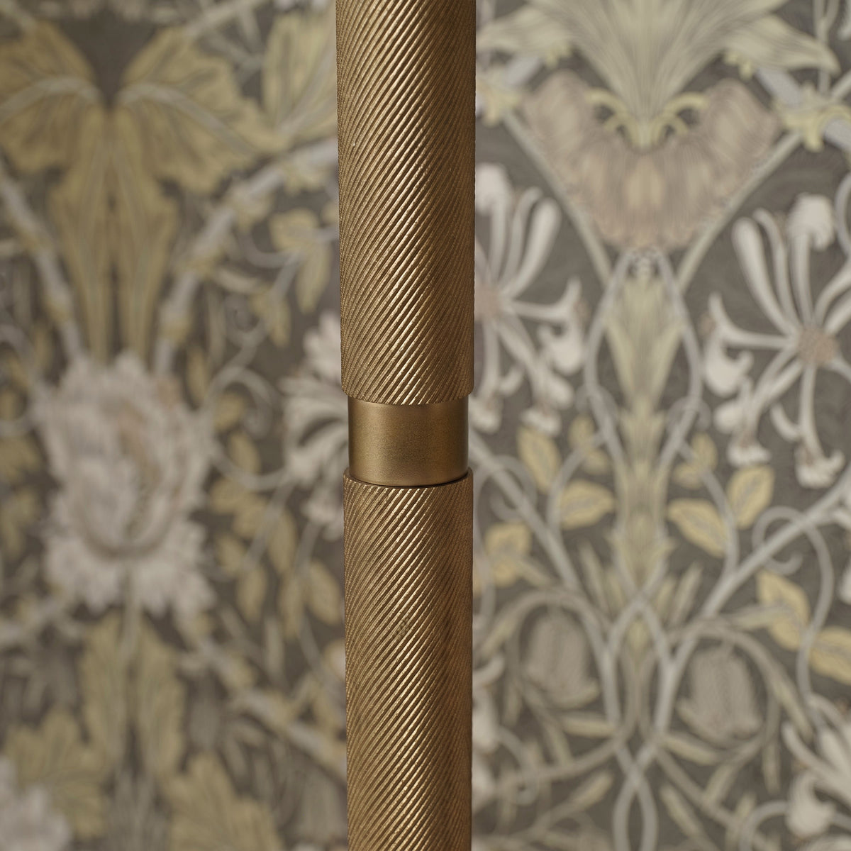 Welham 132cm Metal Floor Lamp Base - Patina Gold - Laura James 