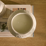 Alderney 15cm 3 Wick Ceramic Sea Salt and Bergamot Candle - Whitewash - Laura James 